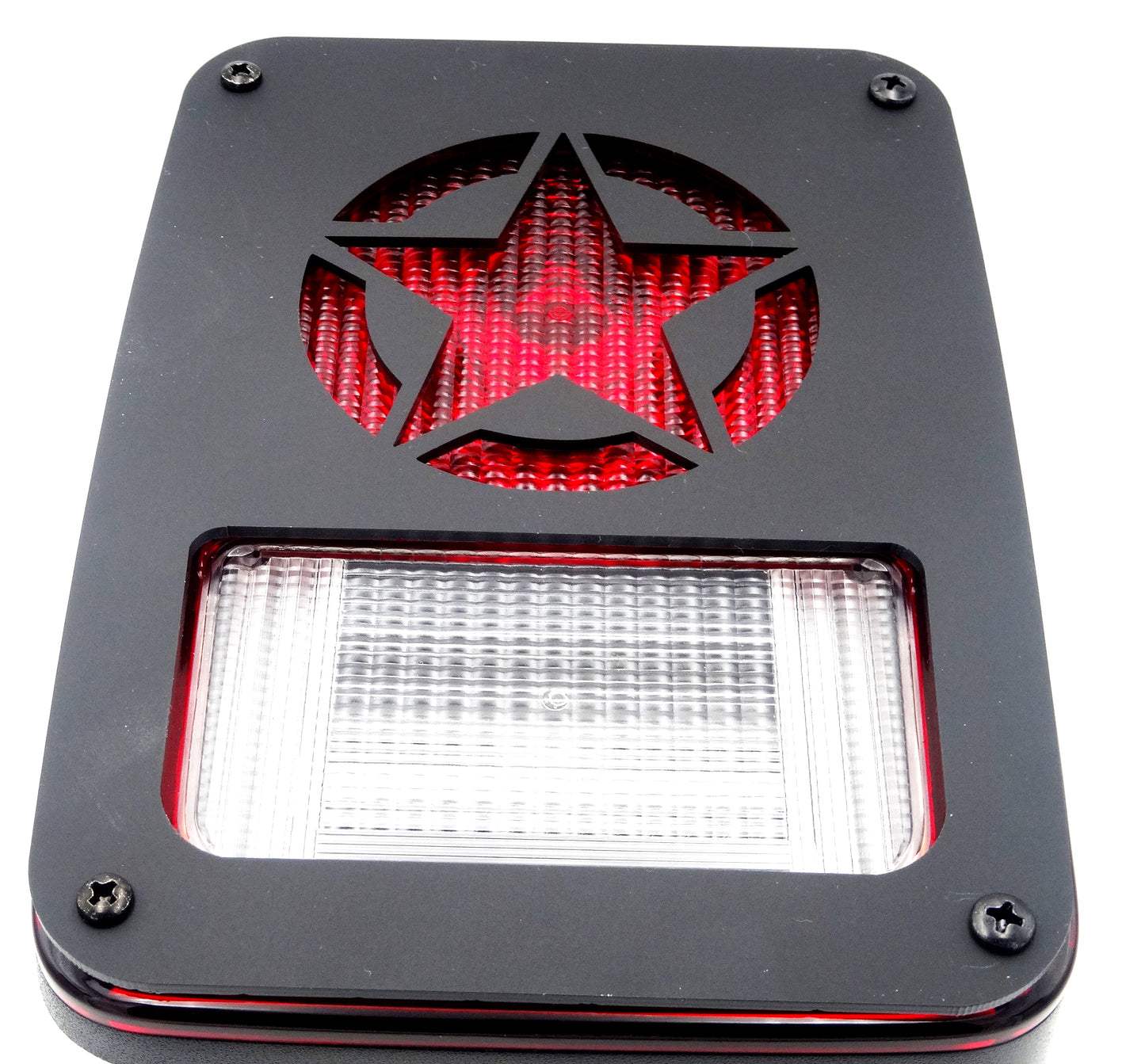 Army star brake light covers