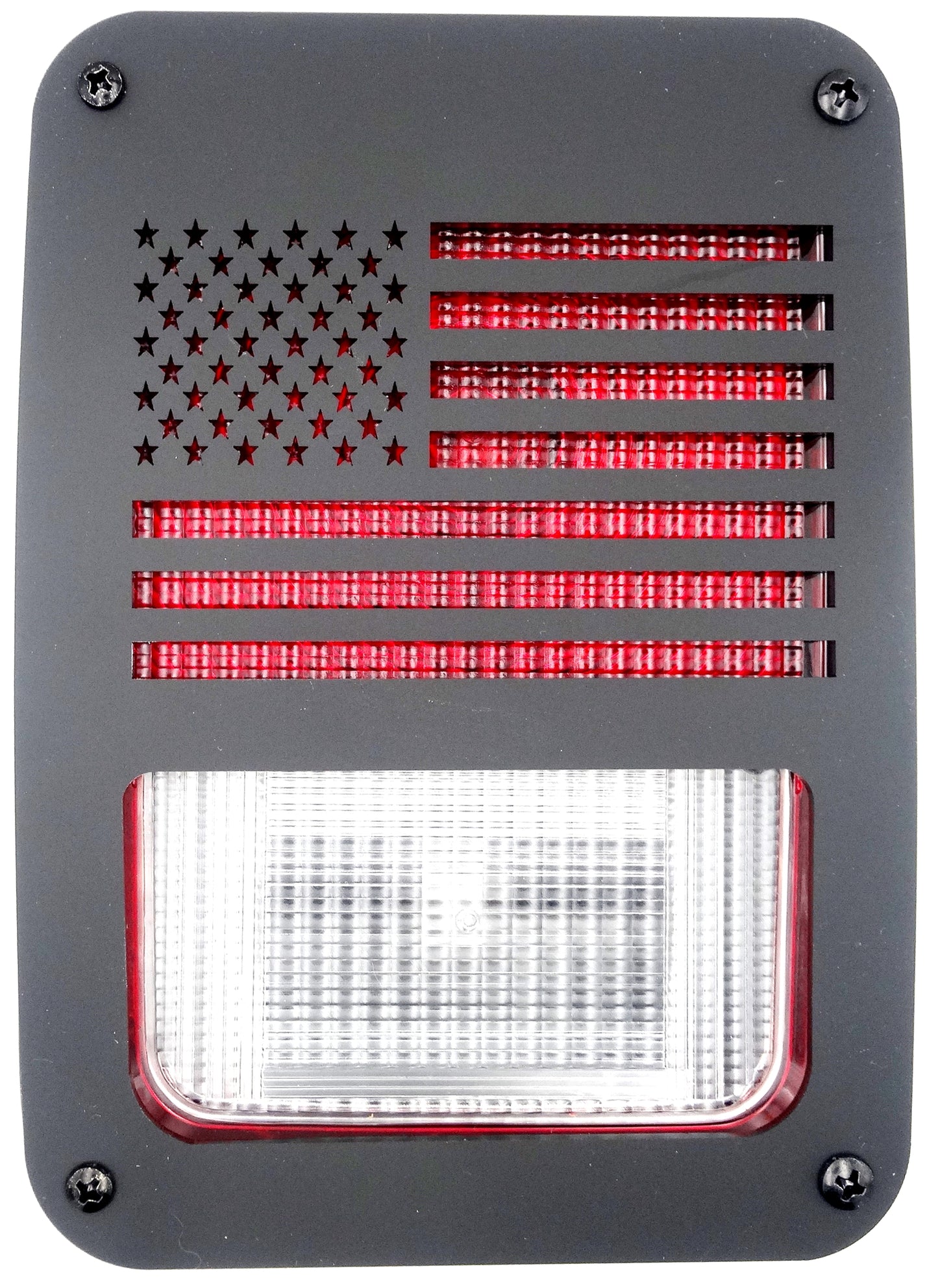 American flag brake light covers