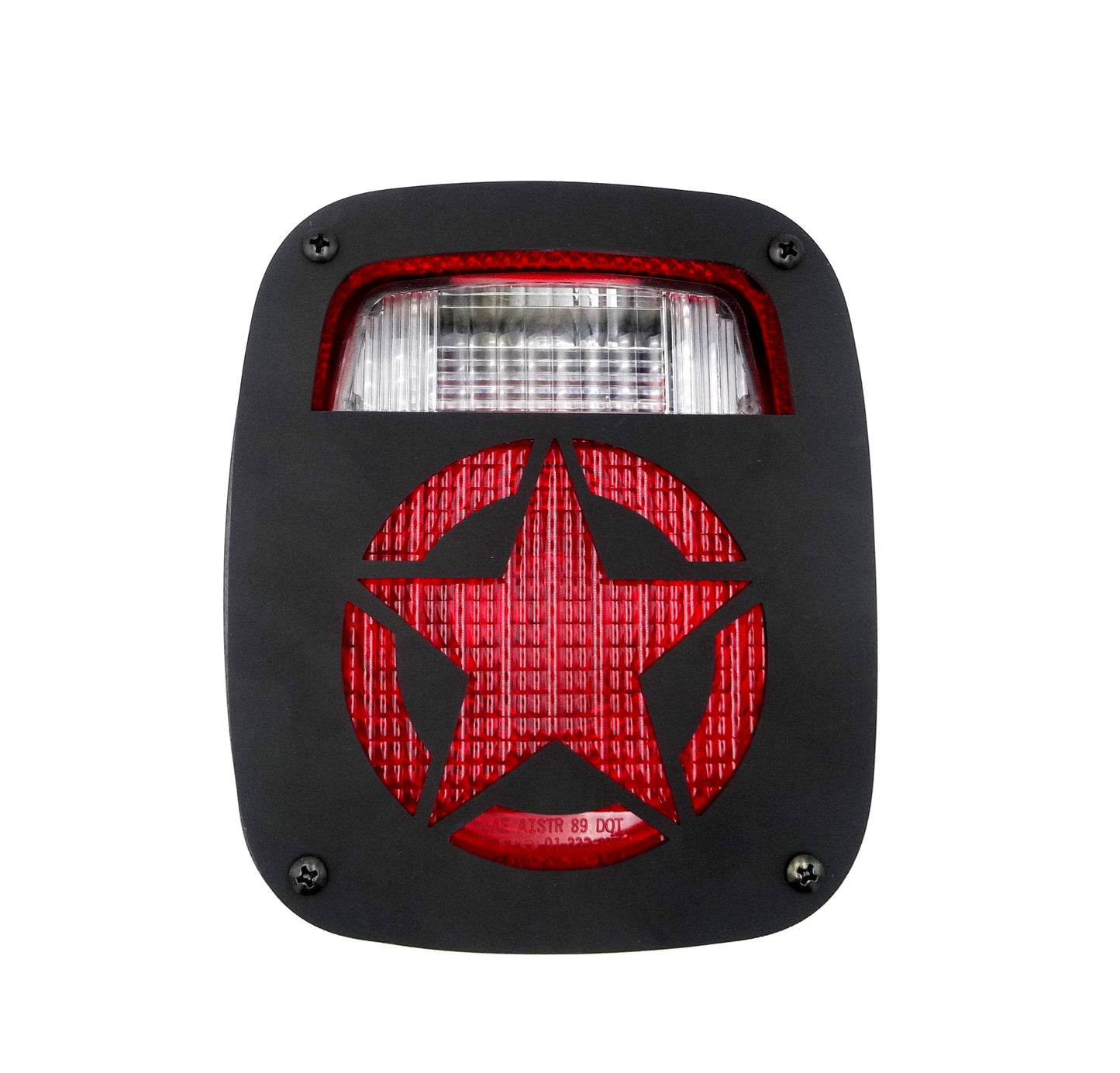 Army star design brake light covers
