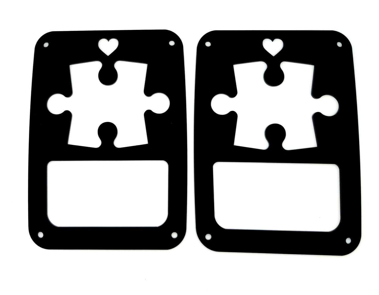 Autism puzzle piece brake light covers