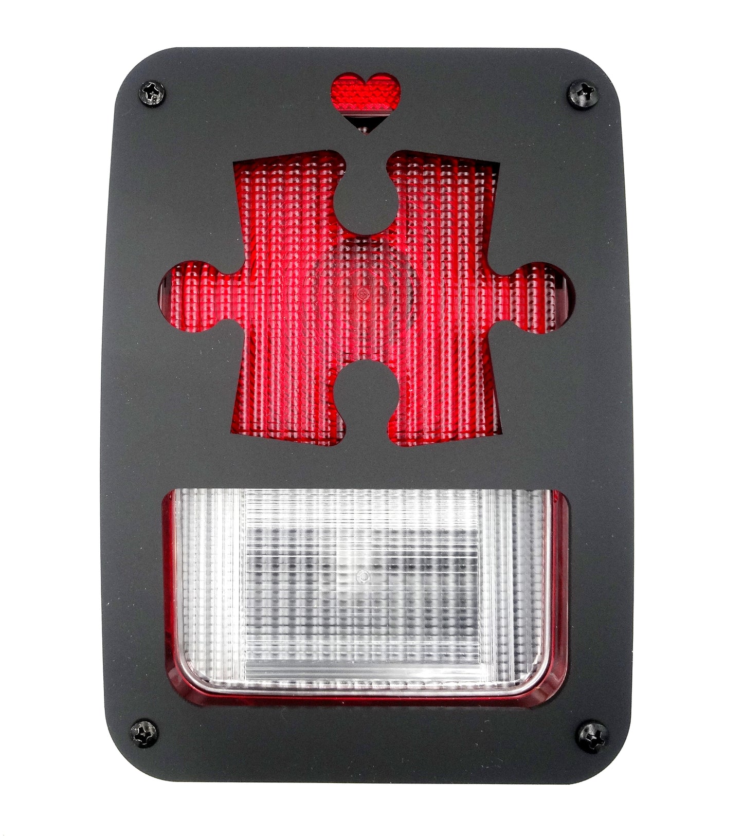 Autism puzzle piece brake light covers