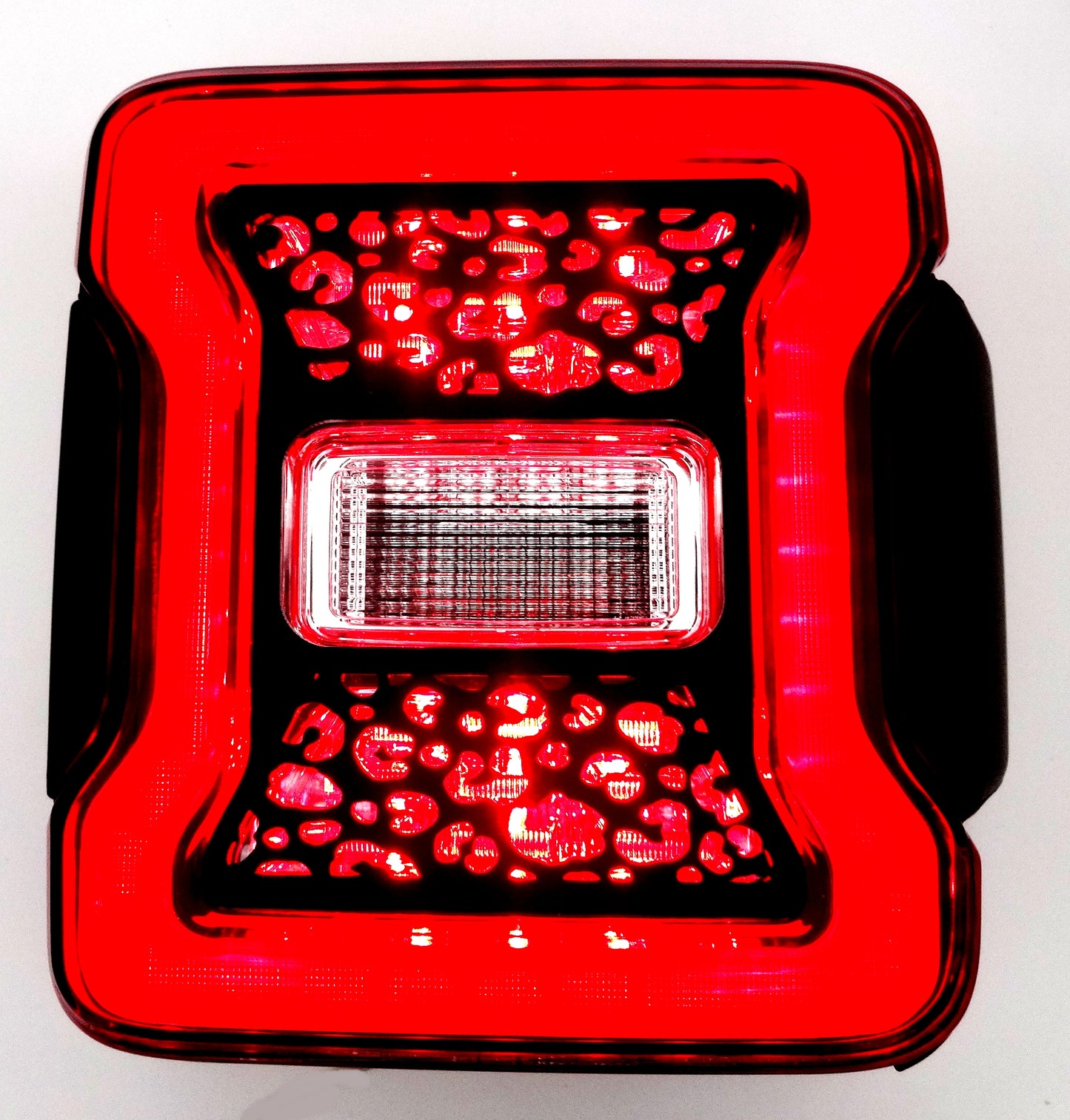 Leopard print brake light covers