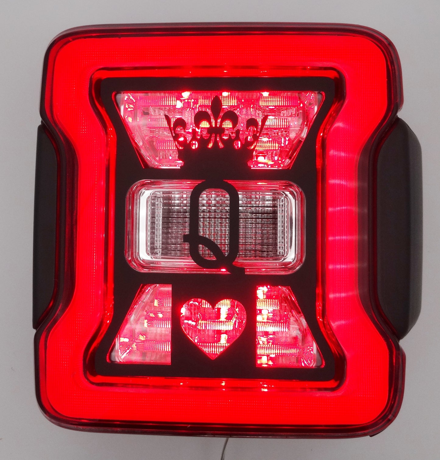 Queen of hearts brake light covers