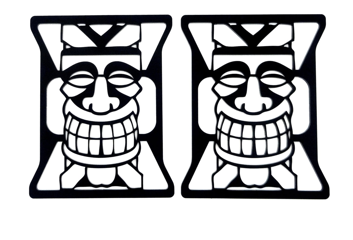 Tiki design brake light covers