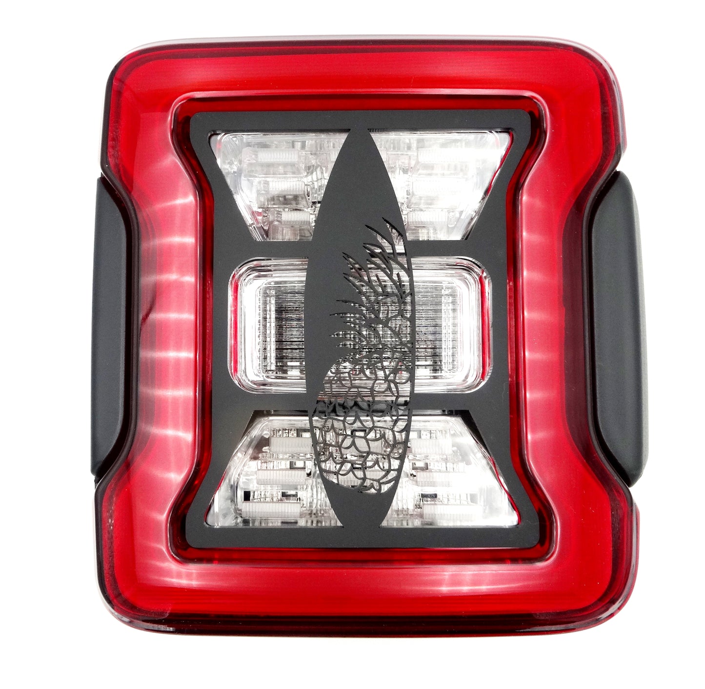 Surfboard with pinapple design brake light covers