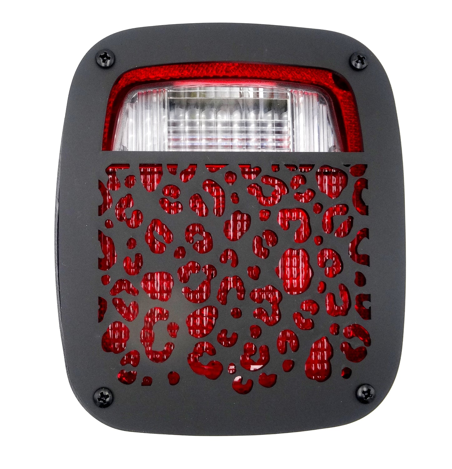 Leopard print brake light covers for your TJ jeep