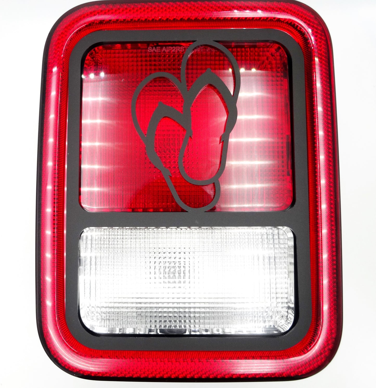 Flip flops brake light covers for you jeep gladiator / halogen light style