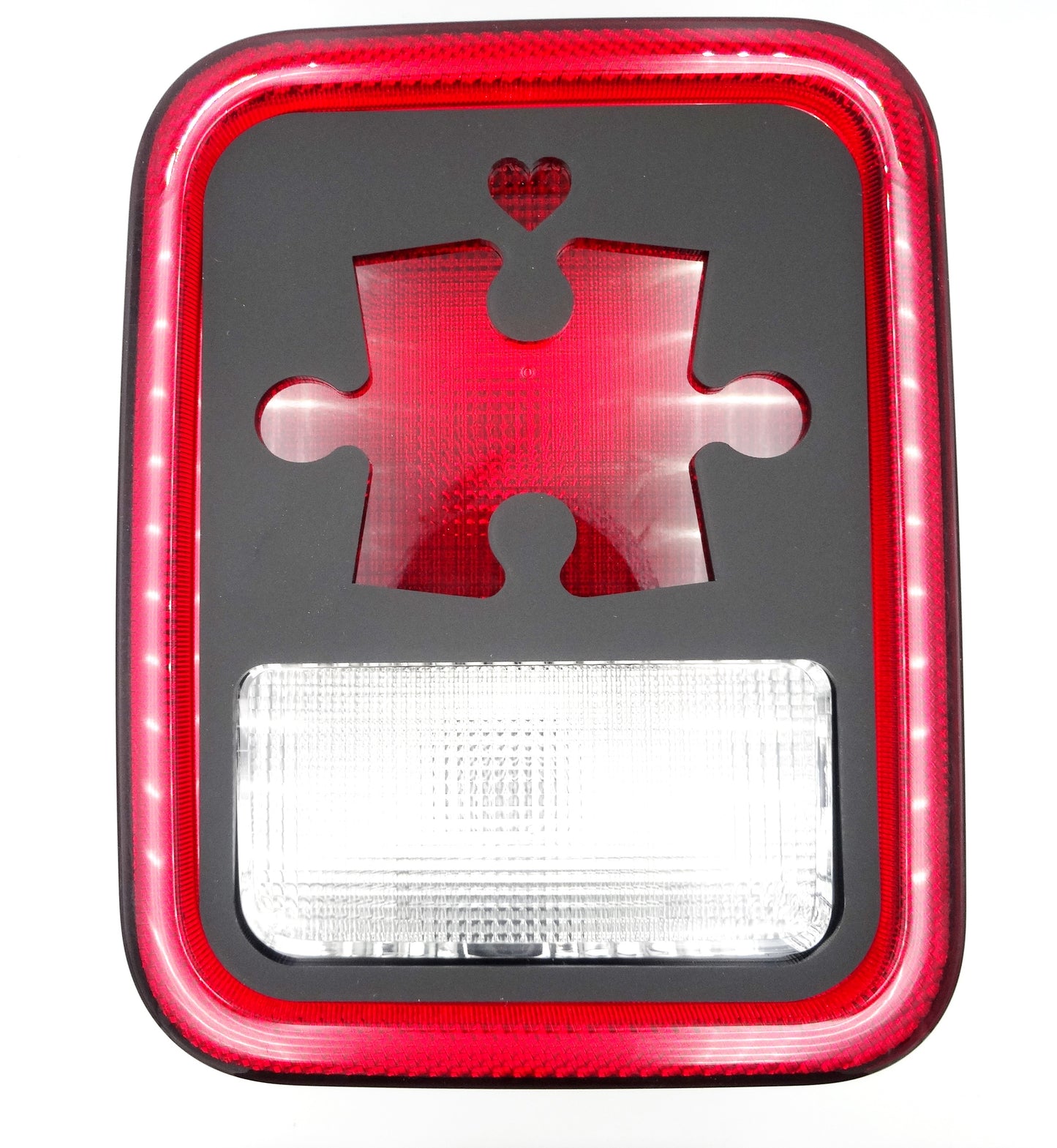 Autism puzzel piece brake light covers for your jeep gladiator / halogen light style