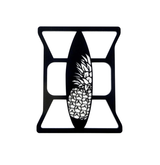 Surfboard with pinapple design brake light covers
