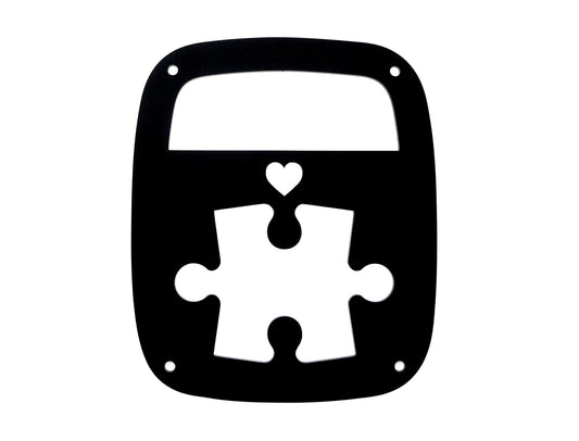 Autsim puzzle piec brake light covers for your TJ jeep