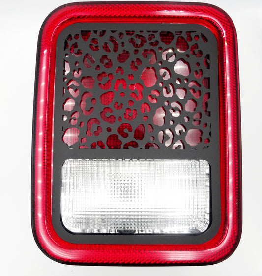 Leopard print brake light covers for your jeep galdiator/ halogen light style