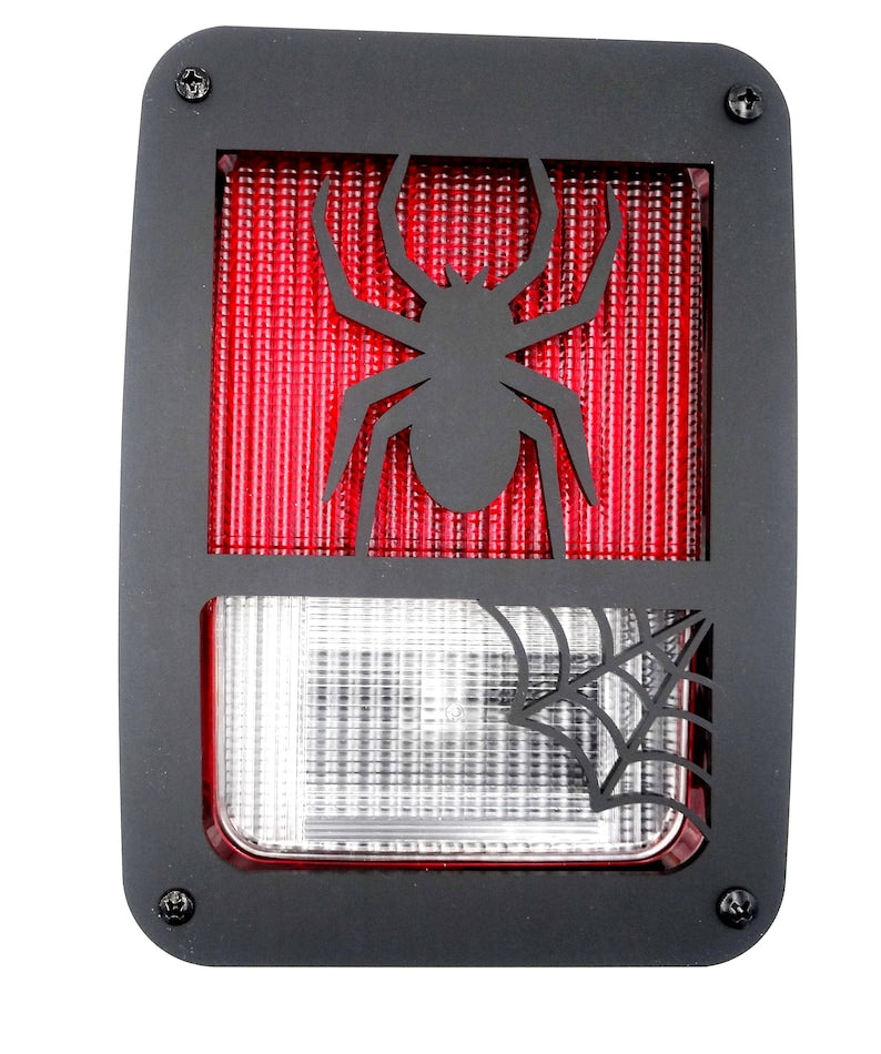 Spider tail light covers / fits 07-18 Jeep Wrangler / JK