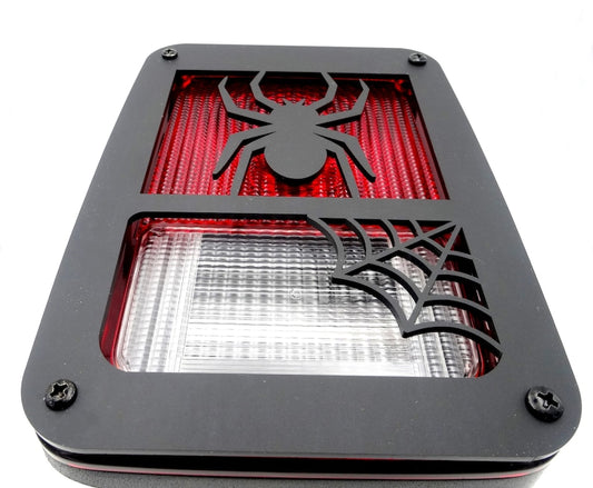 Spider tail light covers / fits 07-18 Jeep Wrangler / JK