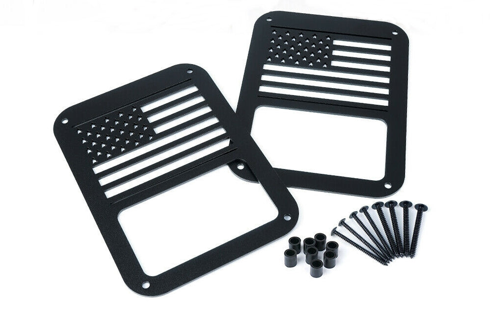 American flag brake light covers